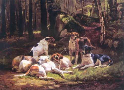 Carlo Saraceni Dogs oil painting image